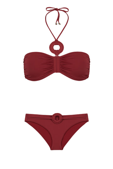 Touch Of Artisanal Bandeau Top & Hipster Bottom