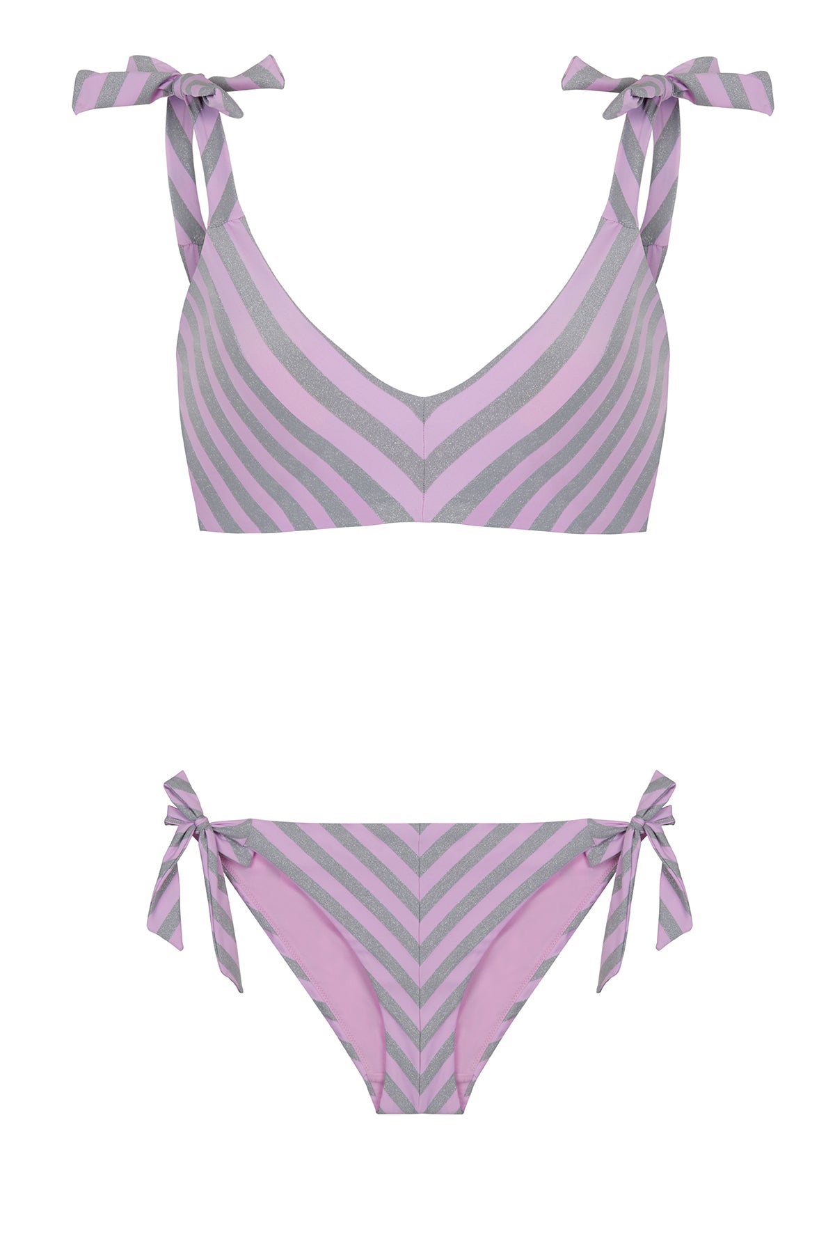 Beyond The Lines Crop Top & Brazilian Bottom