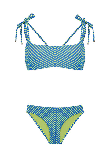 Realistic Stripe Crop Top & Slip Bottom