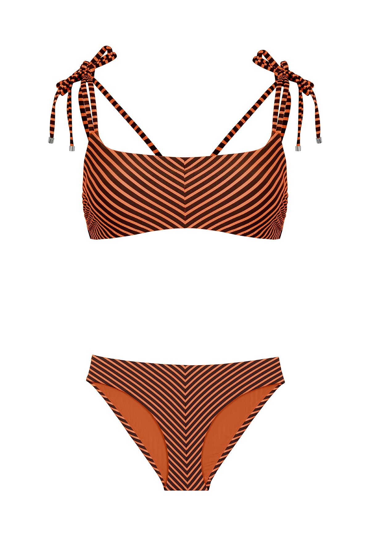 Realistic Stripe Crop Top & Slip Bottom