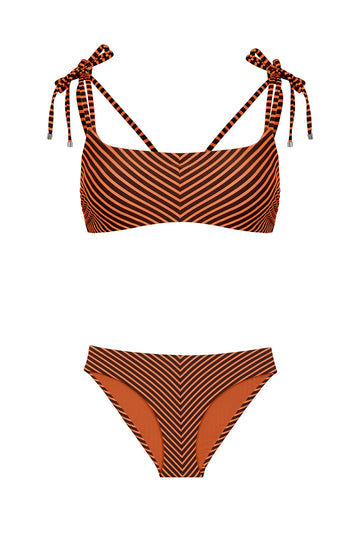 Realistic Stripe Crop Top & Slip Bottom