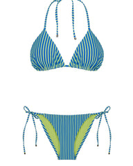 Realistic Stripe Triangle Top & Bikini Bottom