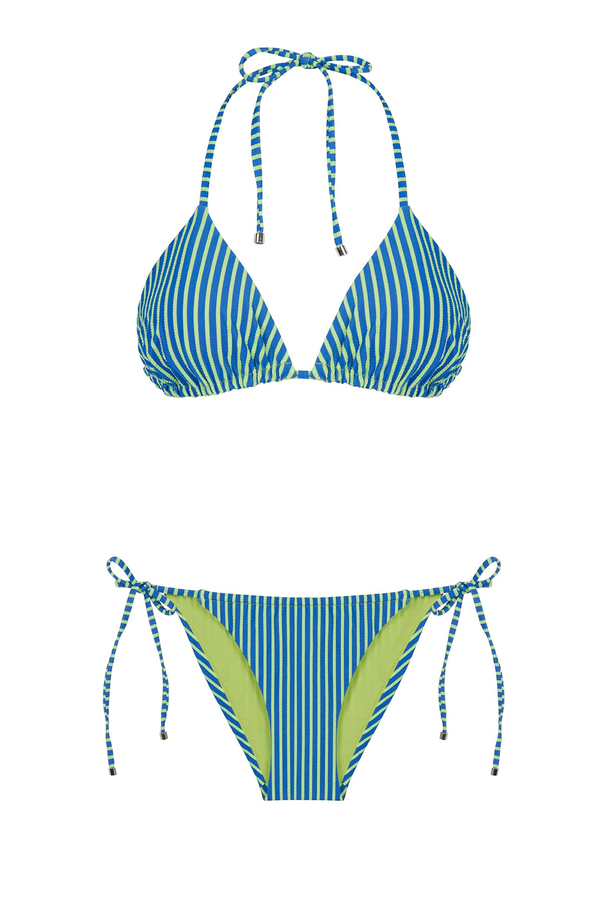 Realistic Stripe Triangle Top & Bikini Bottom