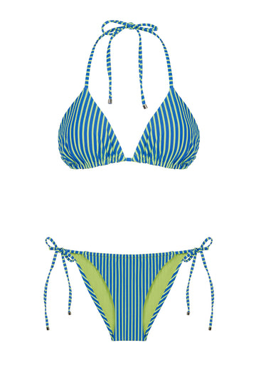 Realistic Stripe Triangle Top & Bikini Bottom