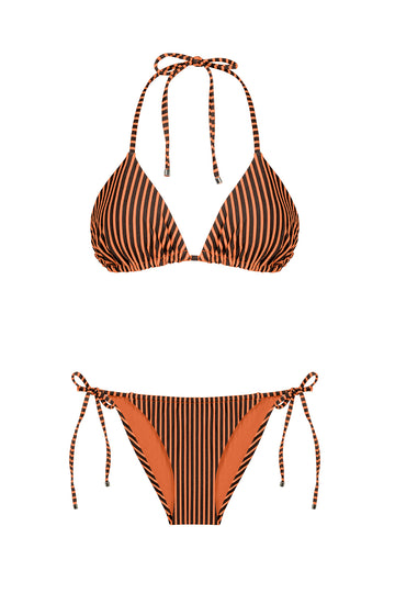 Realistic Stripe Triangle Top & Bikini Bottom
