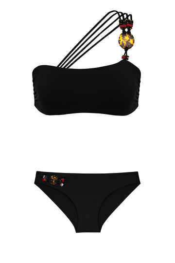 New Classic One Shoulder Top & Side Bottom