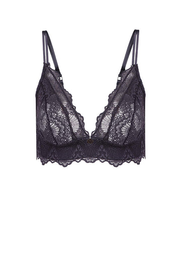 Flame Anthracite Deep Plunge Bralette