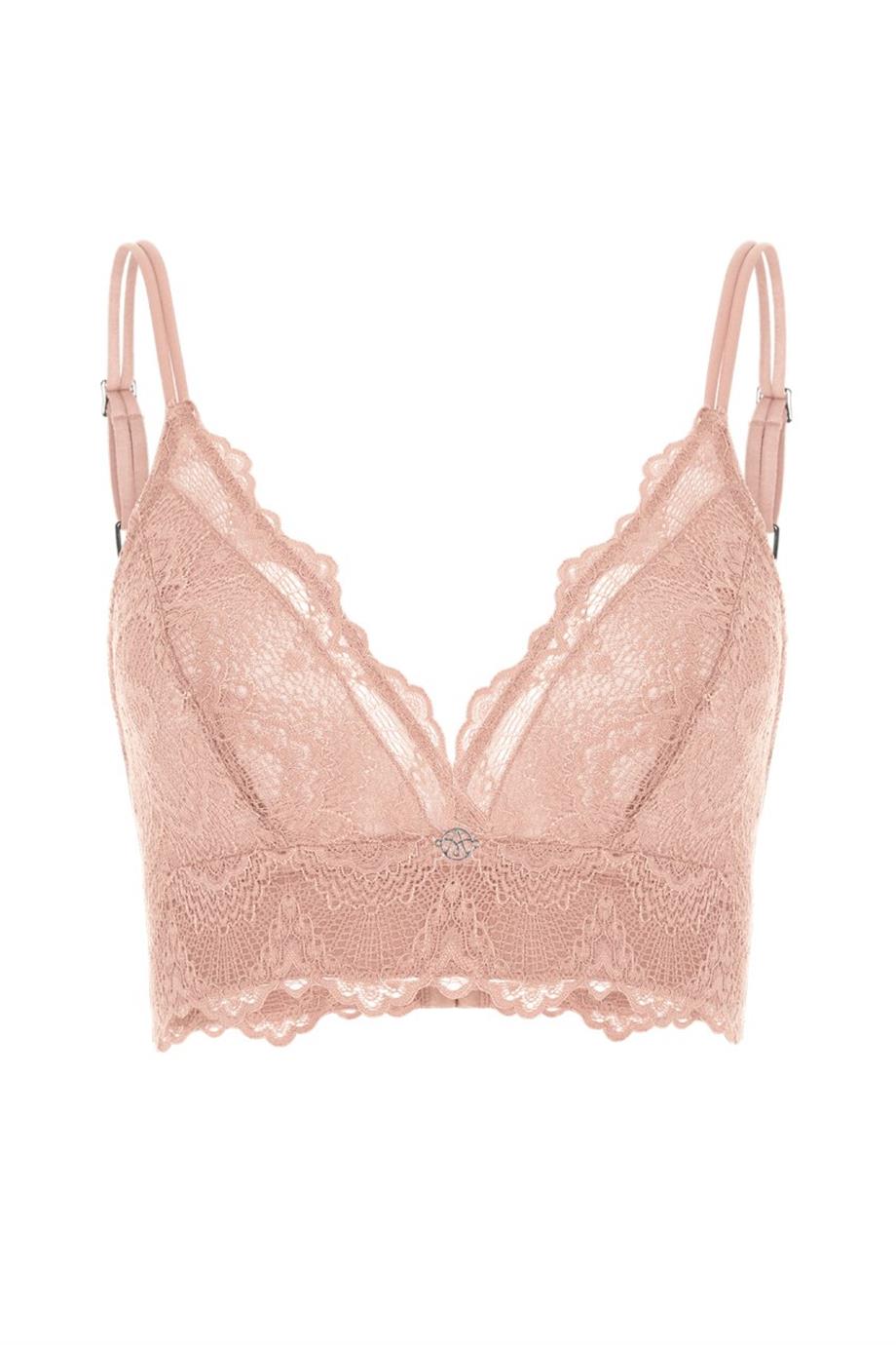 Flame Nude Pink Deep Plunge Bralette