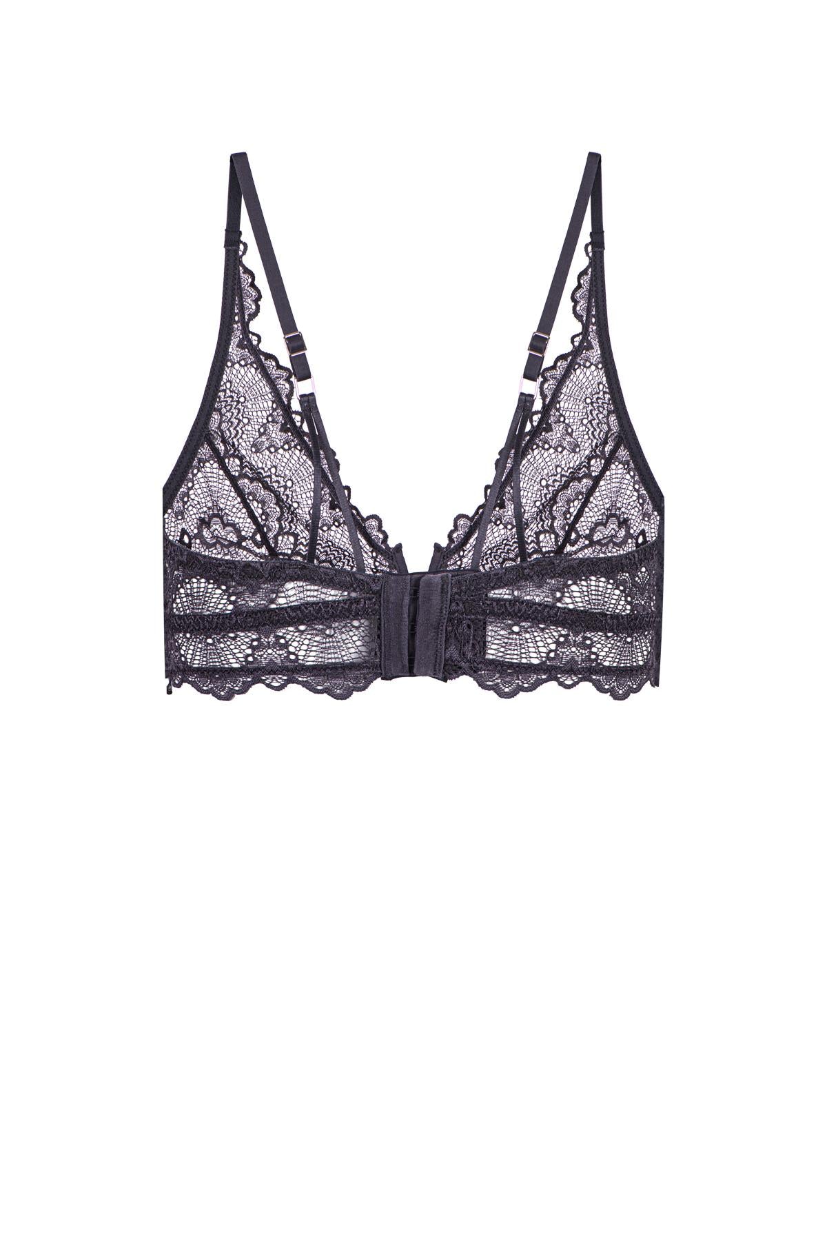 Flame Anthracite V Detail Bralette
