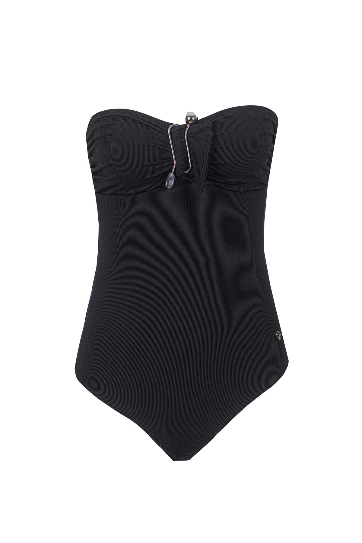 Hematite Strapless Swimsuit