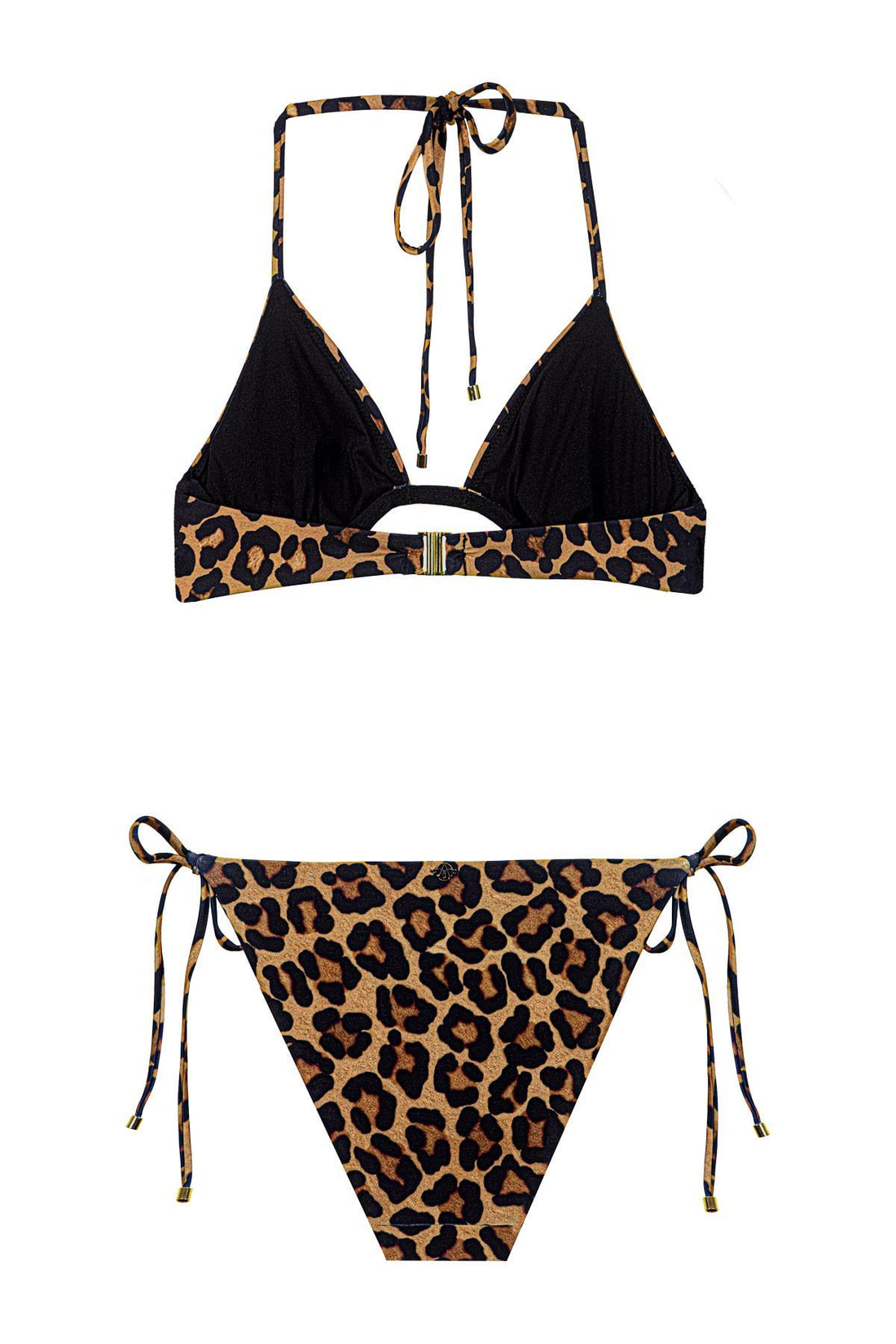 Leopard Jasper Deep V Top & Bikini Bottom