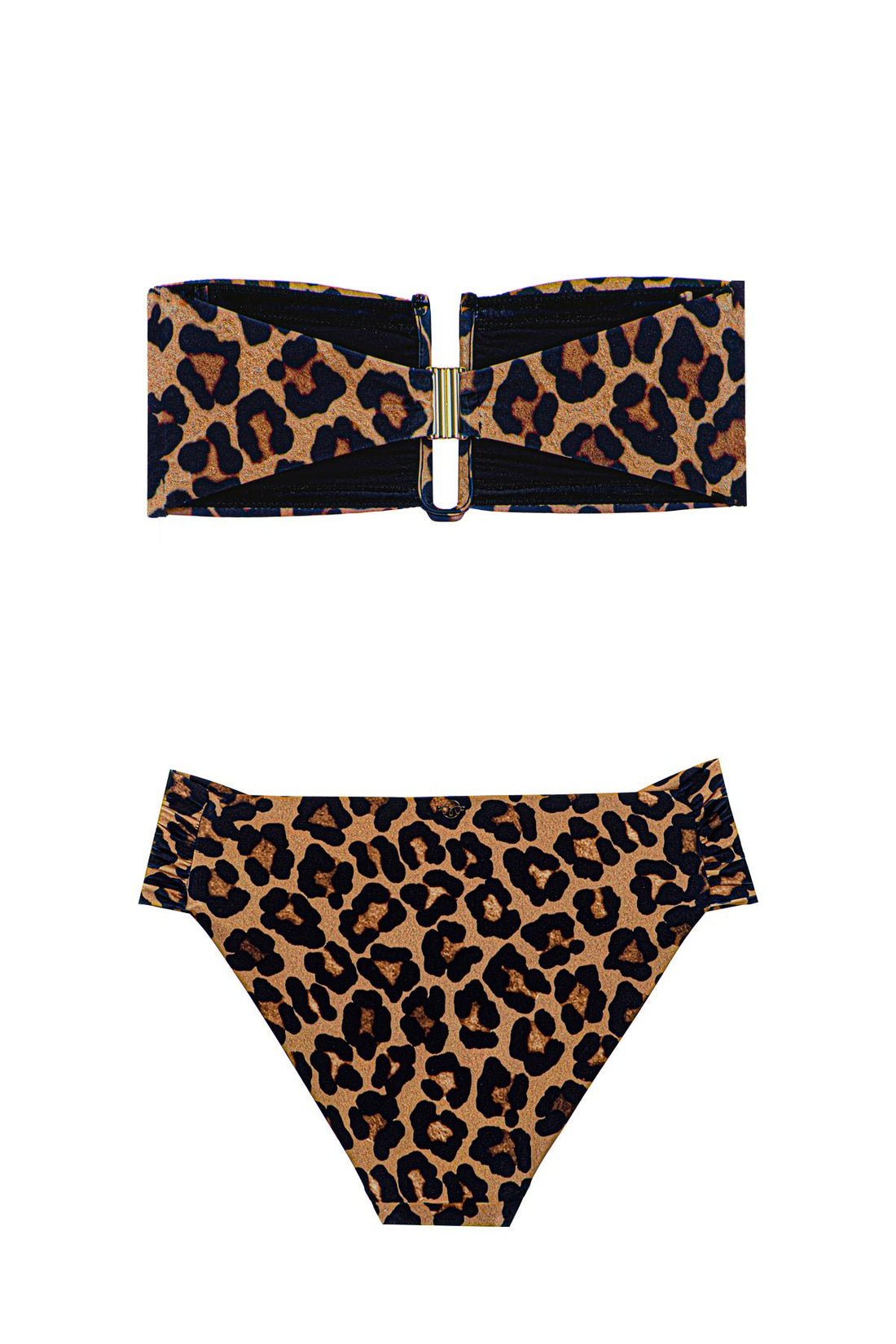 Leopard Jasper Strapless Top & Shirred Bottom