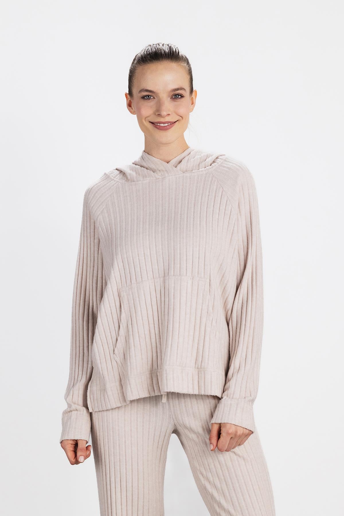 Winter Loungewear Hoodie Beige