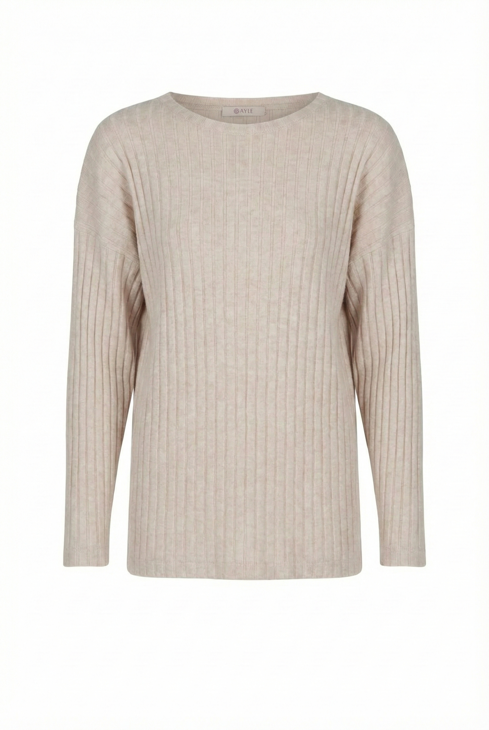 Winter Loungewear Long Sleeve T-Shirt Beige