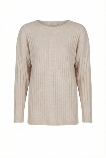 Winter Loungewear Long Sleeve T-Shirt Beige