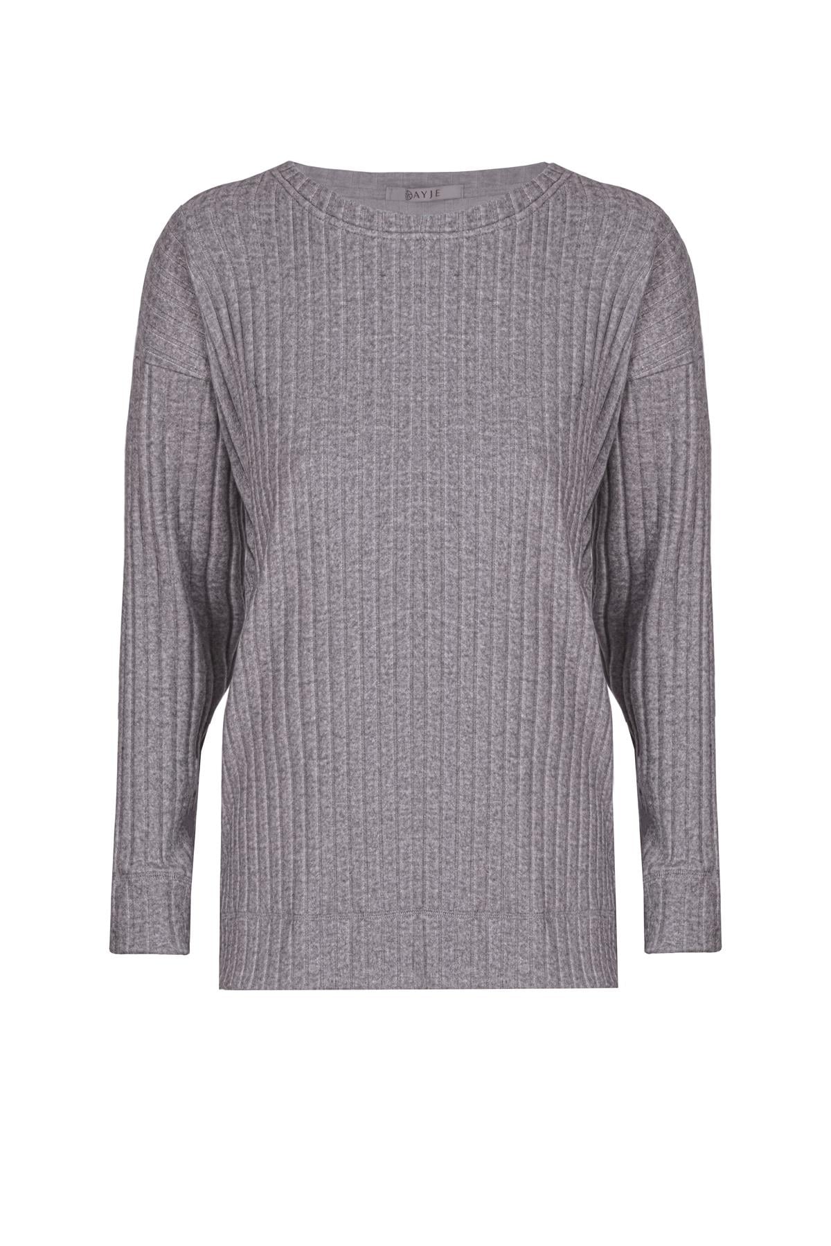Winter Loungewear Long Sleeve LU T-Shirt Grey