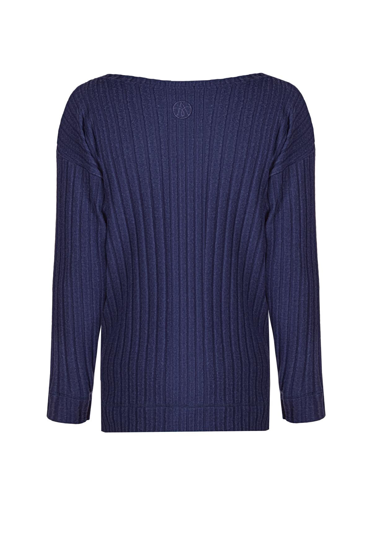 Winter Loungewear Long Sleeve LU T-Shirt Navy Blue